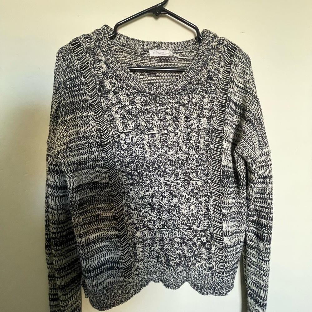 Cream & Black Knit Sweater